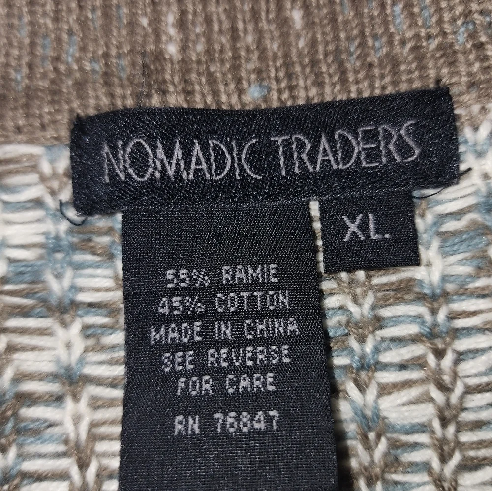 Nordic Traders  Elevated Art-Deco Knit Cardigan Sweater Cotton - Picture 6 of 6